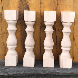Maple Monastery Bench Legs - 3.5" x 3.5" x 16"