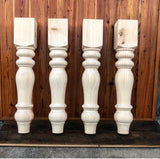 Knotty Pine Chunky Dining Legs - 5" x 5" x 29"
