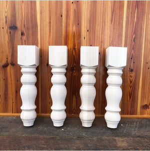 Maple Chunky Farmhouse Bench Legs - 3.5" x 3.5" x 16"