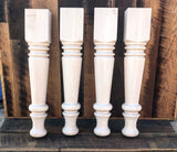 Maple Chunky Bell Dining Legs - 5" x 5" x 29"